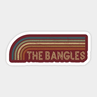 The Bangles Retro Stripes Sticker